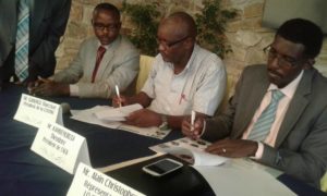 Signing of MoU ( AEB COSYBU leaders )