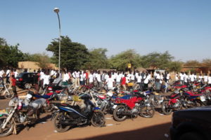 Motorbikers demanding access to social protection, Maradi, Niger 2013 (2)