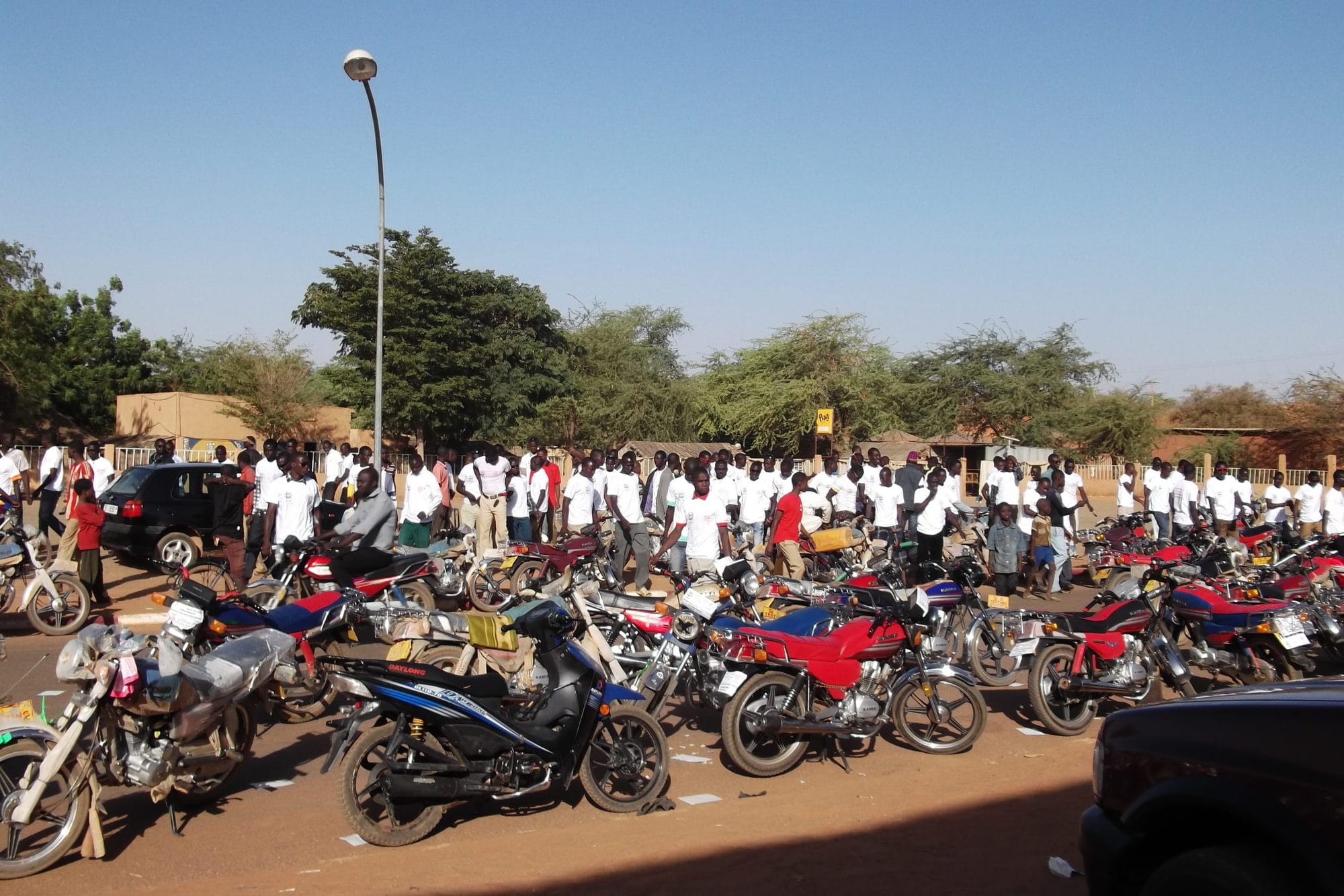 Motorbikers demanding access to social protection, Maradi, Niger 2013 (2)